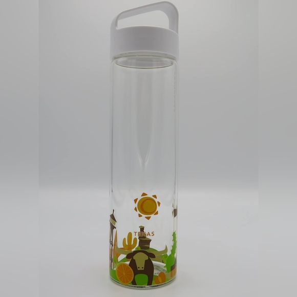 ♥️ 💙 NWT Starbucks You Were Here - Texas 18.5 fl oz glass water bottle - Picture 3 of 3